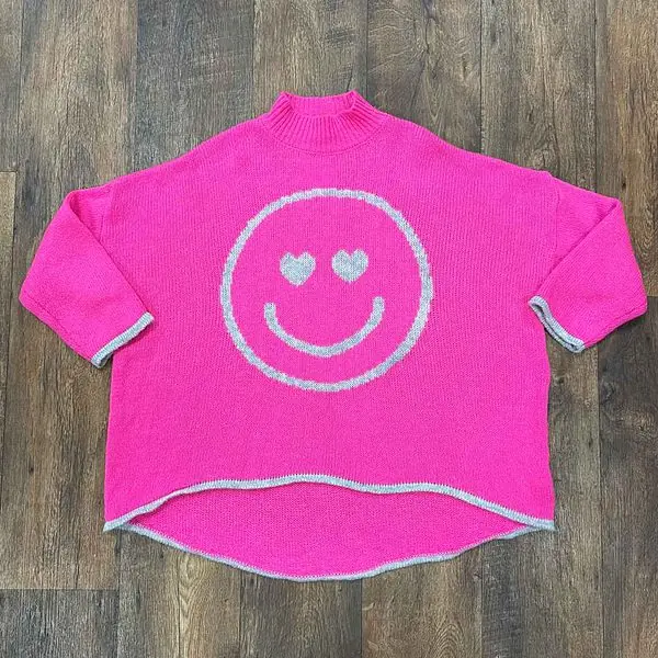 NICE Pullover Pully Strick Smiley Lindsay Pink